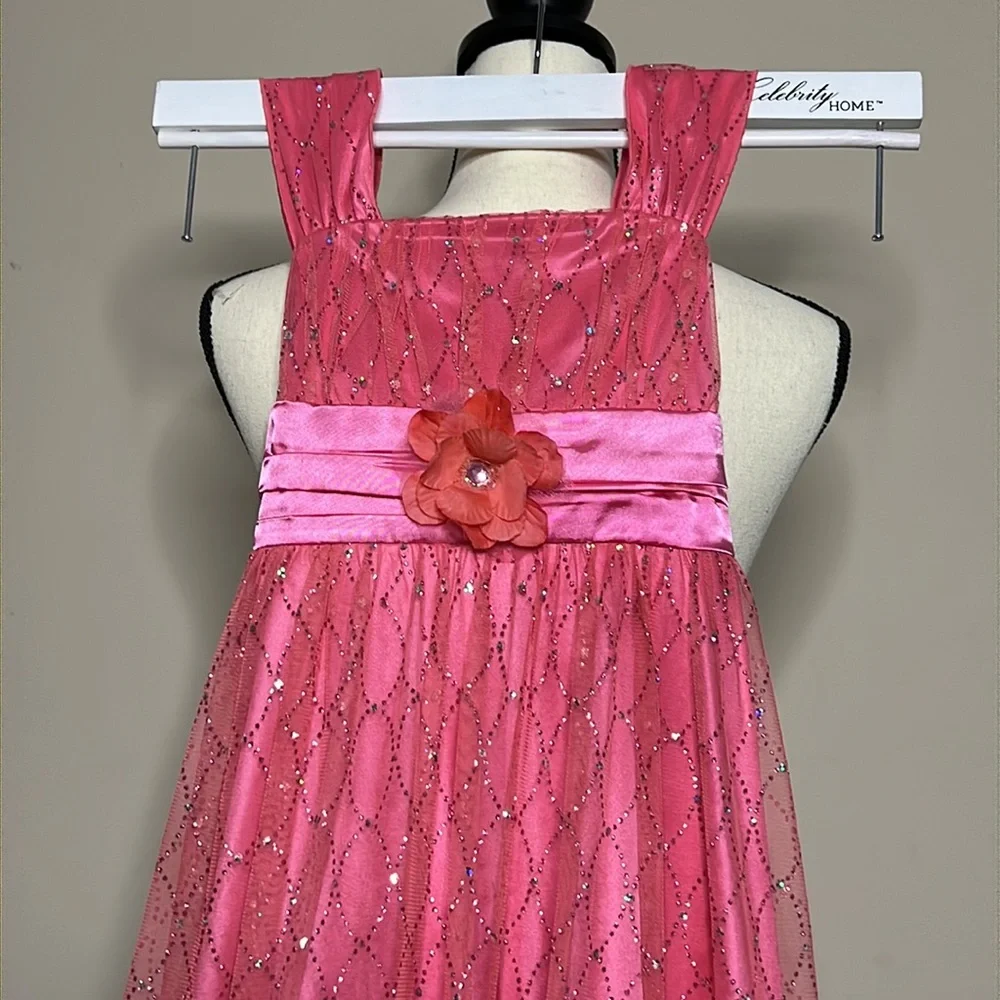 🎀Girl Pink Sparkly Dress - Picture 4 of 8